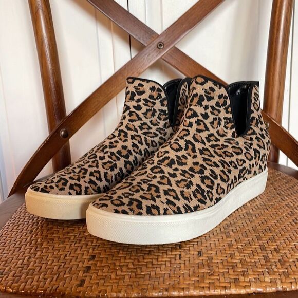 Steve Madden Loxer knit leopard pull on sneaker 8 - Picture 2 of 10
